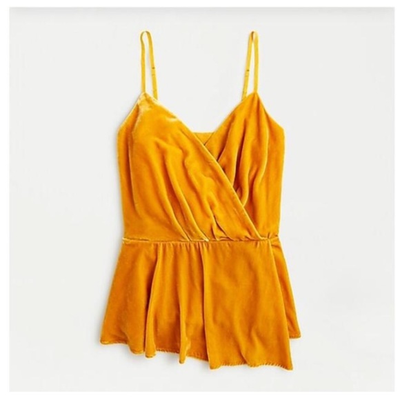 J. Crew Tops - ✨HP✨ J. Crew | Mustard Velvet Cami